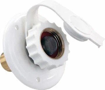 62145 – JR PRODUCTS Fresh Water Inlet, Used For RV Fresh Water System Flange Type 1/2 Inch Male Pipe Thread (MPT) x 3...